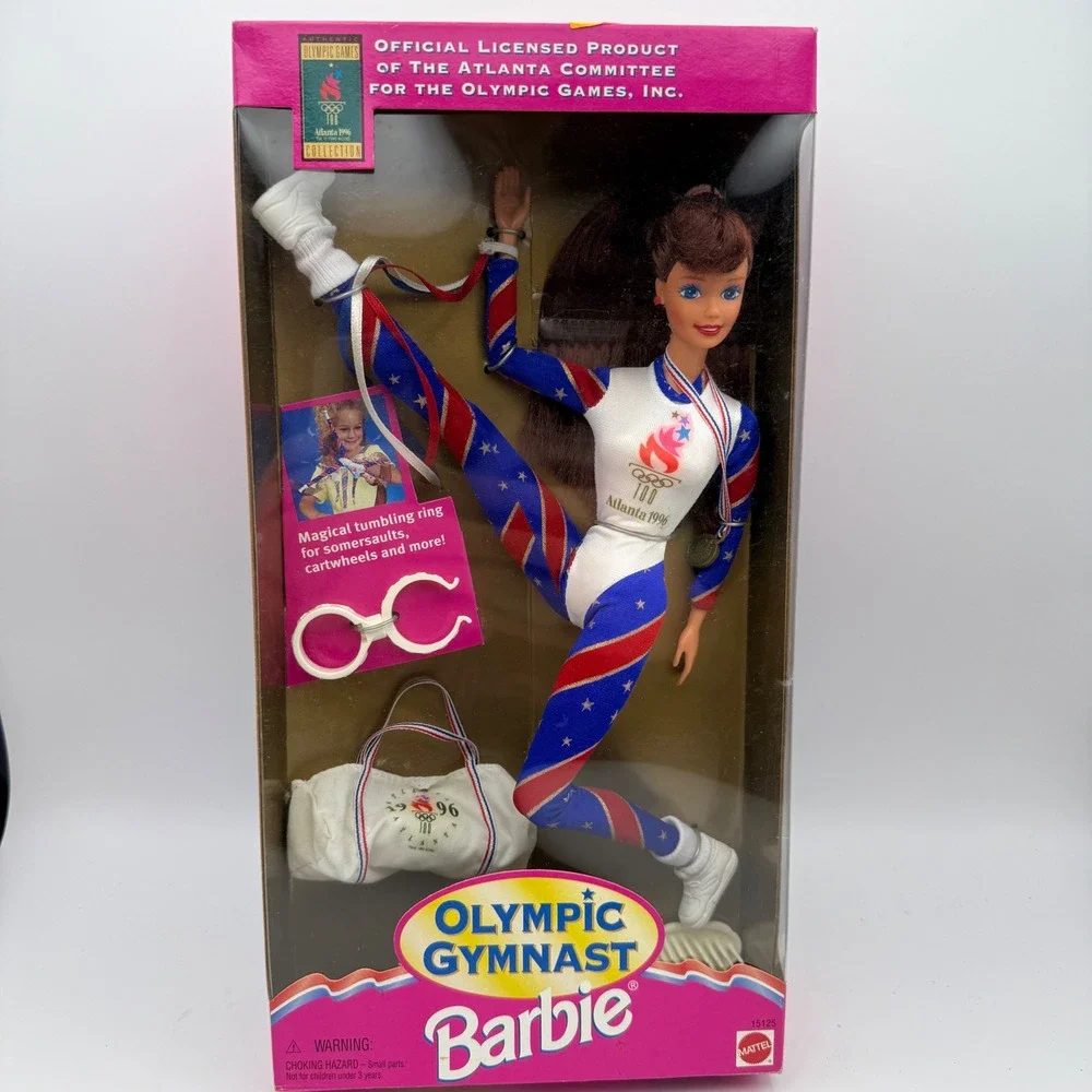 Mattel Barbie Olympic Gymnast Kids Red White Blue 1996‎ Atlanta Games 15125